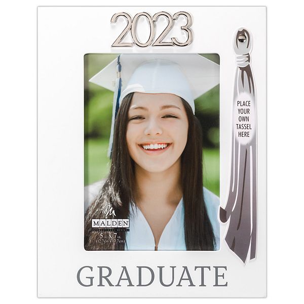 Malden White 2023 Graduate With Tassel 5" x 7" Frame