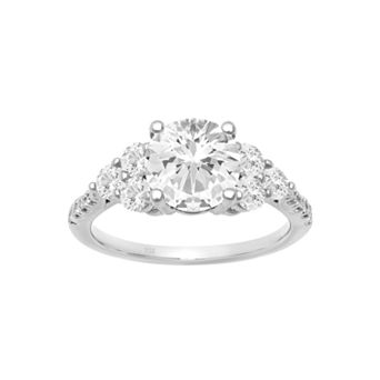 Love Always Sterling Silver Lab-Created White Sapphire Engagement Ring