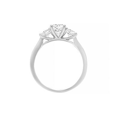 Love Always Sterling Silver Lab-Created White Sapphire Engagement Ring