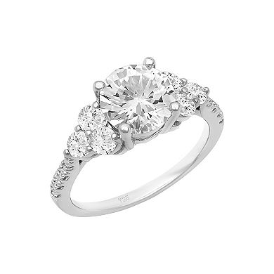 Love Always Sterling Silver Lab-Created White Sapphire Engagement Ring