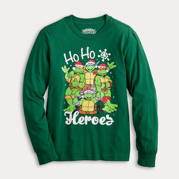 Little & Big Boys Crew Neck Teenage Mutant Ninja Turtles Long Sleeve  Graphic T-Shirt