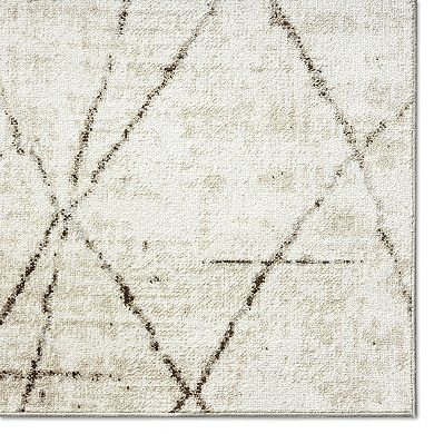 Everwash Treasure Alan Modern Geometric Area Rug