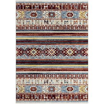 Everwash Treasure Heris Southwest Geometric Area Rug