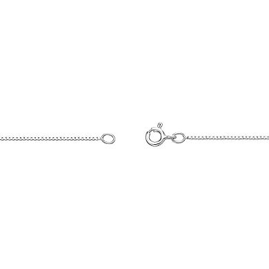 Gemminded Stirling Silver Lab-Created Opal and Lab-Created White Sapphire Pendant Necklace
