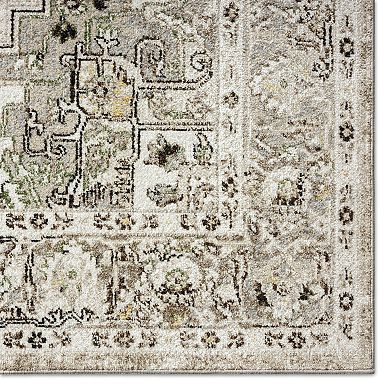 Everwash Treasure Rubia Traditional Medallion Area Rug