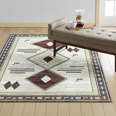 Everwash Treasure Southwestern Geometric Area Rug