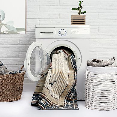 Everwash Treasure Southwestern Geometric Area Rug