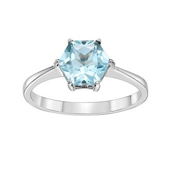 Gemminded Stirling Silver Blue Topaz Ring
