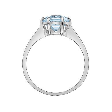 Gemminded Stirling Silver Blue Topaz Ring