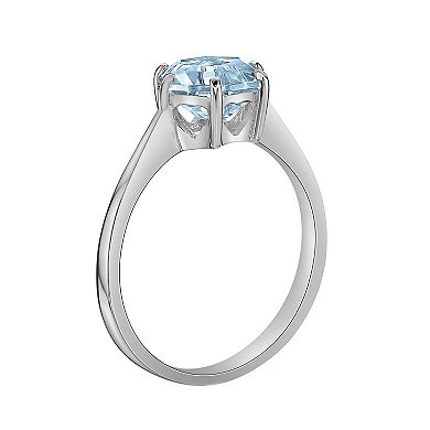 Gemminded Stirling Silver Blue Topaz Ring