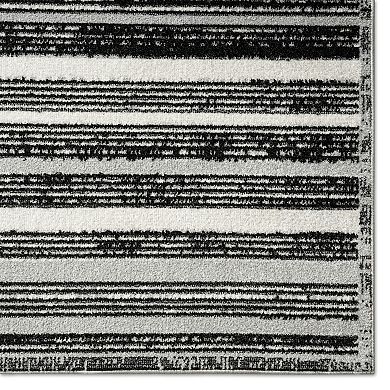Everwash Treasure Striped Modern Area Rug