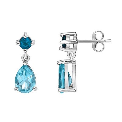 Kohls blue topaz earrings on sale