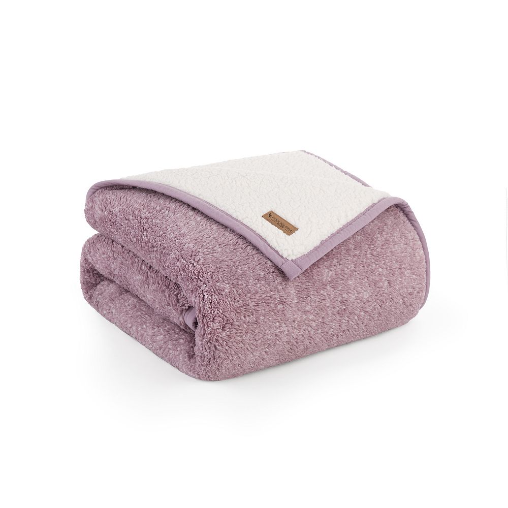 Koolaburra by UGG Wiona Melange Sherpa Throw - Stone Gray