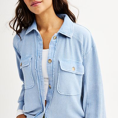 Juniors' SO® Knit Shacket