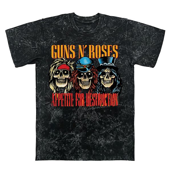 Guns N' Roses Skull & Pistols Slash Rock Official T-Shirt - Men's/Unisex Band Tee (Multiple Sizes)