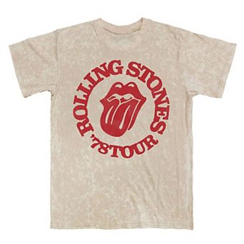 Men's Rolling Stones '78 Tour Circle Logo Mineral Wash Graphic Tee