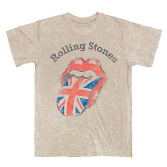 Men's Rolling Stones Union Jack Flag Mineral Wash Graphic Tee