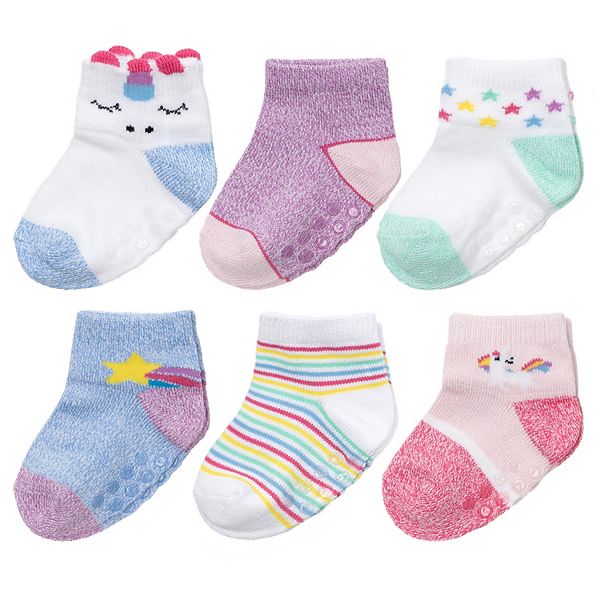 Baby / Toddler Girl Jumping Beans® 6-pack Low-Cut Softest Unicorn Socks