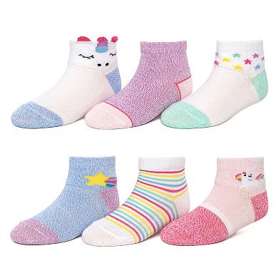 Baby / Toddler Girl Jumping Beans® 6-pack Low-Cut Softest Unicorn Grip Socks