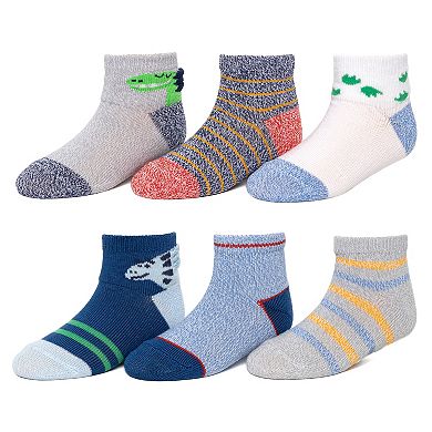 Baby / Toddler Boy Jumping Beans® 6-pack Low-Cut Softest Dinosaur Grip Socks