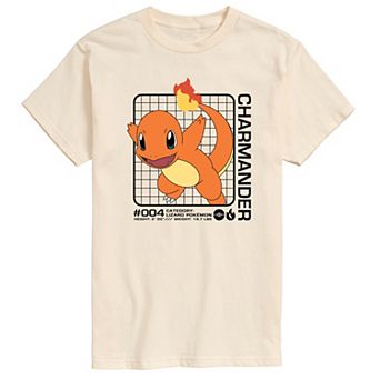 Men's Pokemon Charmander Stats Graphic Tee
