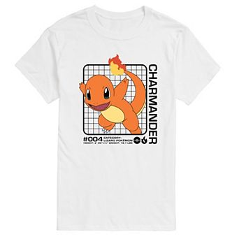 Men's Pokemon Charmander Stats Graphic Tee