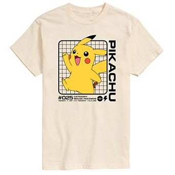 Men's Pokemon Pikachu Stats Graphic Tee