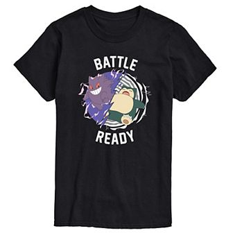 Men's Pokemon Gengar & Snorlax Battle Ready Graphic Tee