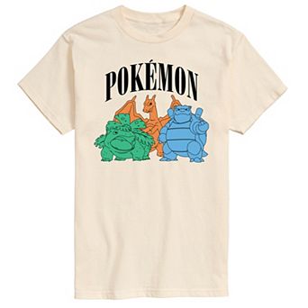 Men's Pokemon Venusaur, Charizard, & Blastoise Group Graphic Tee