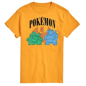 Men's Pokemon Venusaur, Charizard, & Blastoise Group Graphic Tee