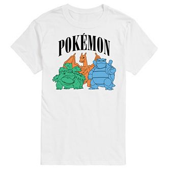 Men's Pokemon Venusaur, Charizard, & Blastoise Group Graphic Tee