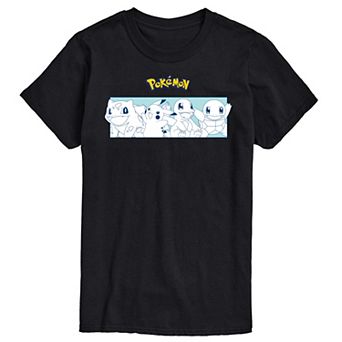 Men's Pokemon Starters Stripe Graphic Tee