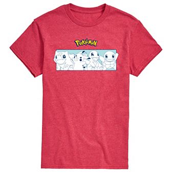 Men's Pokemon Starters Stripe Graphic Tee