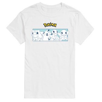 Men's Pokemon Starters Stripe Graphic Tee