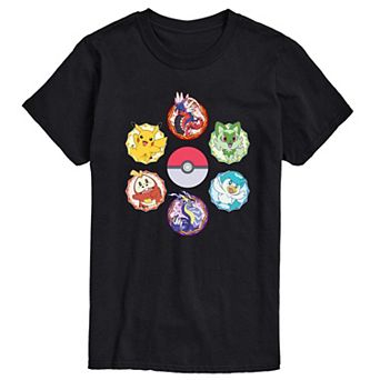 Men's Pokemon Sparkle Badges Graphic Tee