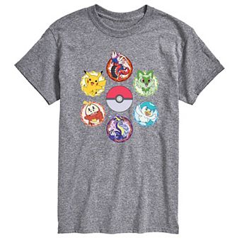 Men's Pokemon Sparkle Badges Graphic Tee