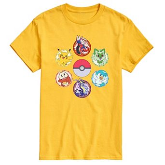 Men's Pokemon Sparkle Badges Graphic Tee