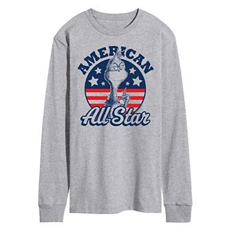 Men's Dr. Seuss The Grinch American All Star Long Sleeve Graphic Tee