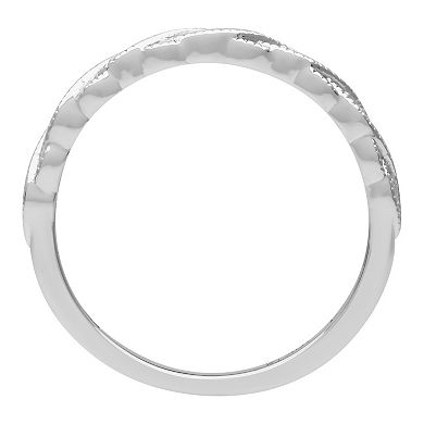 Love Always 10k White Gold Diamond Accent Infinity Stackable Anniversary Ring