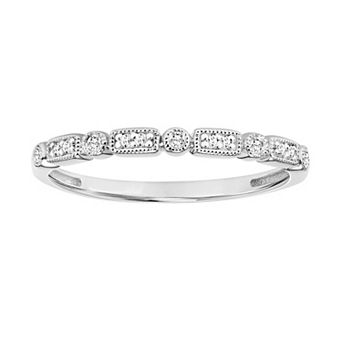 Love Always 10k White Gold Diamond-Accent Stackable Anniversary Ring
