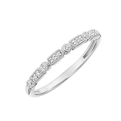 Love Always 10k White Gold Diamond-Accent Stackable Anniversary Ring