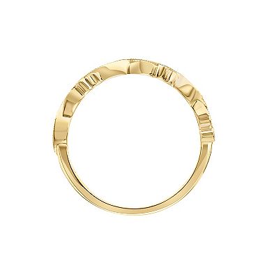 Love Always 10k Gold Diamond Accent Floral Stackable Anniversary Ring