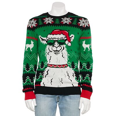 Men s Santa Llama Holiday Sweater