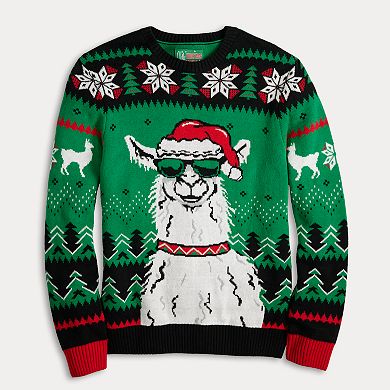 Men's Santa Llama Holiday Sweater