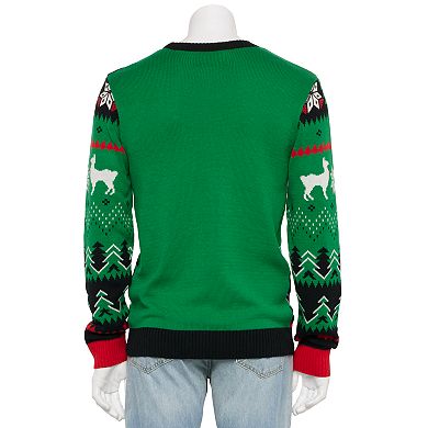 Men's Santa Llama Holiday Sweater