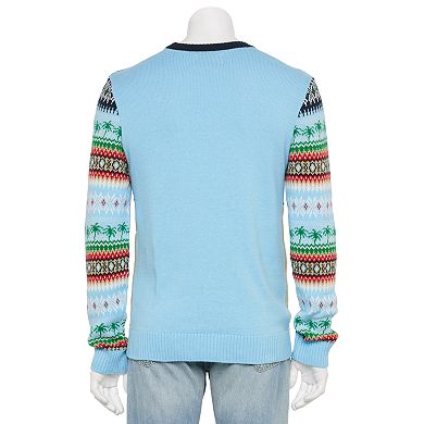 Men's Beach Snowman Holiday Sweater