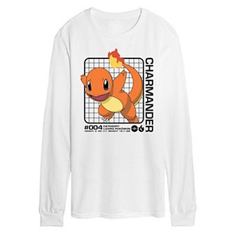 Men's Pokemon Charmander Long Sleeve Graphic Tee