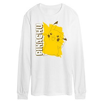 Men's Pokemon Pikachu Long Sleeve Graphic Tee