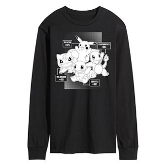 Men's Pokemon Labels Long Sleeve Graphic Tee
