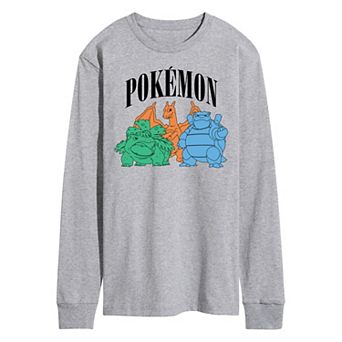 Men's Pokemon Group Long Sleeve Graphic Tee